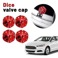 Kit 4 Tampas Válvula Pneu Carro Liga Alumínio Design Dado - Estilo e Proteção Universal - imagem 3