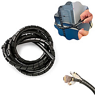 Organizador de Fios 1m x 10mm Preto e Branco – Segurança e Estilo - imagem 2