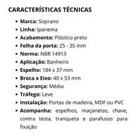Fechadura Banheiro Soprano Ipanema: Segurança e Estilo - imagem 2