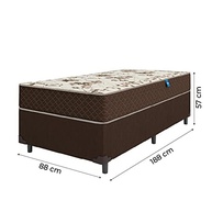 Cama Box Solteiro com Colchão Espuma D33 Marquês 88x188x57cm - Conforto e Estilo para Seu Quarto - imagem 4