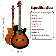 Violão Elétrico Bravo TF200: Som e Estilo! - imagem 2