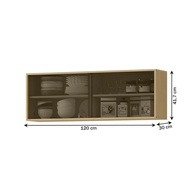 Armário Aéreo Cozinha 120cm Glória: Mais Vidro e Estilo! - imagem 2