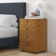 Mesa de Cabeceira Classic 4 Gavetas em Freijó – Organize seu Quarto com Estilo - imagem 1