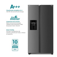 Refrigerador Philco Side by Side Frost Free PRF613ID Eco Inverter 513L Inox 220V - Eficiência e Estilo - imagem 3