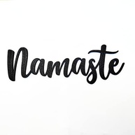 Quadro Decorativo Namaste em Lettering Toque 3D - 25cm - Estilo Zen e Yoga - imagem 2