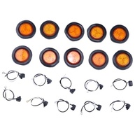 Luzes de Freio Traseiras Redondas LED Amarelas 5cm - Segurança e Estilo para seu Caminhão/Reboque - imagem 2