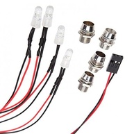 Kit 4 Luzes LED para Carro RC: 2 Brancas + 2 Vermelhas para SCX10, D90 - Iluminação e Estilo! - imagem 4