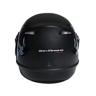 Capacete San Marino Speed Fly Preto Fosco e Azul (Tamanho 56) - Segurança e Estilo para Sua Pilotagem - imagem 5