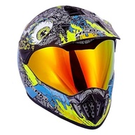Capacete NENKI Motocross Caveira Verde: Aventura Off-Road com Estilo e Segurança! - imagem 2