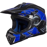 Capacete Motocross ILM Infantil/Adulto Azul - Segurança e Estilo Off-Road - imagem 2