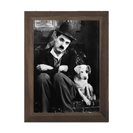 Quadro Decorativo Charlie Chaplin - Moldura A4 para Decoração de Parede - Estilo Cinema Clássico - imagem 2