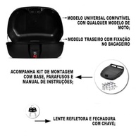 Bauleto Universal Moto 45L Preto: Segurança, Espaço e Estilo para Sua Viagem - imagem 4