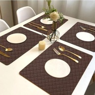 Jogo Americano Matelassê em PVC Marrom – 6 Peças com Estilo e Durabilidade - imagem 2