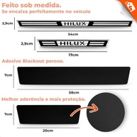 Soleira Adesiva Elegance Hilux 2008-2015 4 Portas: Proteção e Estilo Premium - imagem 4