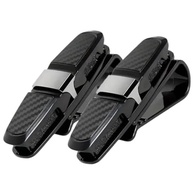 Clip Porta Óculos Carro Premium: Segurança e Estilo no Quebra-Sol (2un Preto) - imagem 2