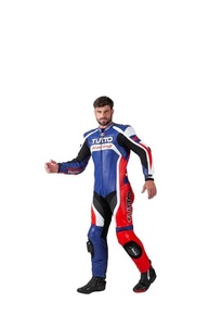 Macacão Tutto Moto Racing 1 Peça: Proteção e Estilo para Pilotos (Azul/Vermelho/Preto/Branco) - imagem 1