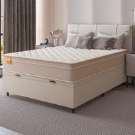 Cama Box Baú Casal com Colchão Molas Qatar 138x188cm - Conforto e Estilo para seu Quarto - imagem 3