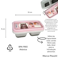 Porta Papinha Duplo com Encaixe Bichinhos Rosa Menina 70ml - Praticidade e Estilo para Refeições Baby - imagem 4