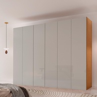 Guarda-Roupa Casal 6 Portas 6 Gavetas Vision Naturalle/Off White | Organize seu Quarto com Estilo - imagem 1