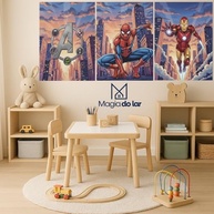 Kit 3 Quadros Decorativos Super-Herói Estilo HQ | Arte Geek Moderna para Sala, Quarto e Escritório - imagem 3