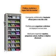 Sapateira Dobrável com 9 Prateleiras - Organize Seus Sapatos com Estilo e Praticidade - imagem 5