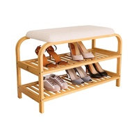 Sapateira em Bambu com Banco Estofado 70cm | Organize com Estilo e Conforto - imagem 1
