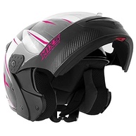 Capacete Escamoteável MIXS Gladiator Carbon Fosco 58 Rosa/Preto/Branco - Segurança e Estilo - imagem 4