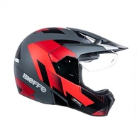 Capacete Moto Bieffe 3Sport React Cinza Dark Vermelho Fosco - Segurança e Estilo para Sua Pilotagem - imagem 4