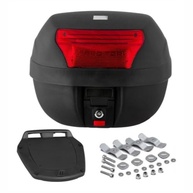 Baú Bauleto Moto 28L Smart Box Lente Vermelha: Segurança e Estilo para Sua Viagem - imagem 3