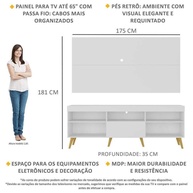 Rack e Painel TV 65" Retrô Flórida: Seu Estilo! - imagem 2