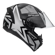 Capacete Peels Spike 2 1ST Preto Brilhante Prata: Segurança e Estilo para Sua Moto - imagem 1