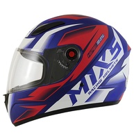 Capacete Moto Fechado Mixs Fokker Storm 56 Azul/Vermelho: Segurança e Estilo para Sua Pilotagem - imagem 1