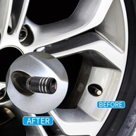 Tampas de Válvula de Pneu Premium para GMC - Proteção e Estilo em Metal Preto (4 Peças) - imagem 4