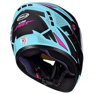 Capacete Fechado Peels Icon Fast Verde Água Fosco com Rosa - Segurança e Estilo para sua Moto - imagem 4