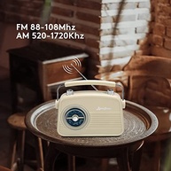 Rádio Portátil Byron Statics: Estilo Vintage AM/FM com Som Claro e Recepção Impecável - imagem 4