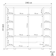 Guarda-Roupa Doble Casal 6 Portas 4 Gavetas Cinamomo/Off White - Organize seu Quarto com Estilo - imagem 4
