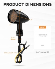 Pisca Seta LED Moto Bullet PBYMT: Estilo e Segurança para Honda, Yamaha, Suzuki, Kawasaki e Harley - imagem 5