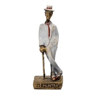 Escultura Zé Pelintra Branco Vintage 11 cm - Resina Decorativa com Estilo Nostálgico - imagem 2