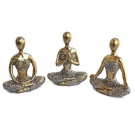 Trio Decorativo Yoga e Meditação em Resina - Estilo Zen para Ambientes Relaxantes - imagem 5