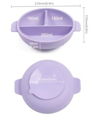 Pratinho com Tampa, Divisória e Ventosa em Silicone para Bebês - Seguro, Prático e Estiloso - imagem 4