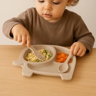 Kit Prato Infantil com Colher e Garfo - Estimule a Autonomia nas Refeições com Design Divertido - imagem 3
