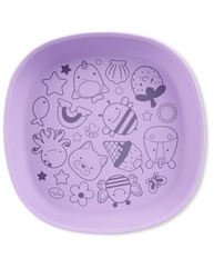 Prato Infantil Silicone Zoo Lilás Skip Hop - Estimule a Imaginação nas Refeições - imagem 2