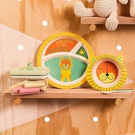Conjunto Refeição Infantil 5 Peças Leãozinho Oxford - Estimule Boas Maneiras - imagem 3