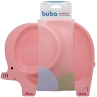 Pratinho com Divisórias Elefante Rosa da BUBA - Estimule a Alimentação Saudável - imagem 1