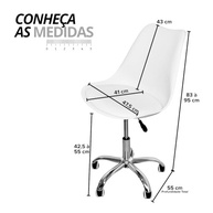 Cadeira Secretária Ícaro com Base Giratória Estofada - Conforto e Estilo para Seu Home Office - imagem 3
