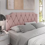 Conjunto Mesa de Cabeceira com Gaveta + Cabeceira Estofada Box para Cama Queen Size Rose - Design Moderno e Funcional - imagem 5