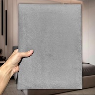 Kit Cabeceiras Estofada Modular Cinza para Cama King - 7 Módulos com Fita Adesiva - imagem 4