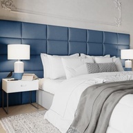 Cabeceira Estofada Modular Azul King Size - Design Moderno e Conforto Total - imagem 2