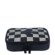 Estojo Jeans Xadrez: Organize Sua Arte com Estilo! - imagem 1