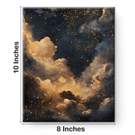 Arte de Parede Estrelada em Tela 20x25cm - Céu Noturno Decorativo para Quarto e Sala - imagem 3
